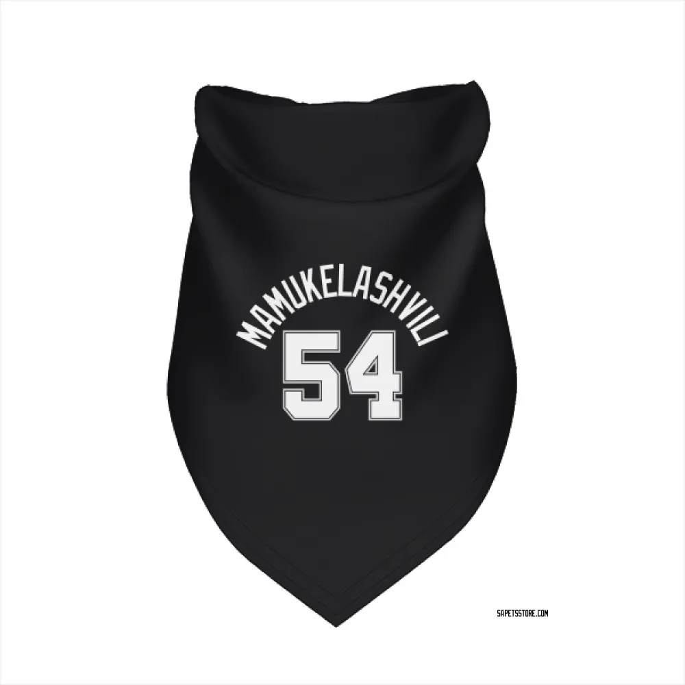 San Antonio Spurs Sandro Mamukelashvili Black Pet Bandana for Dog & Cat