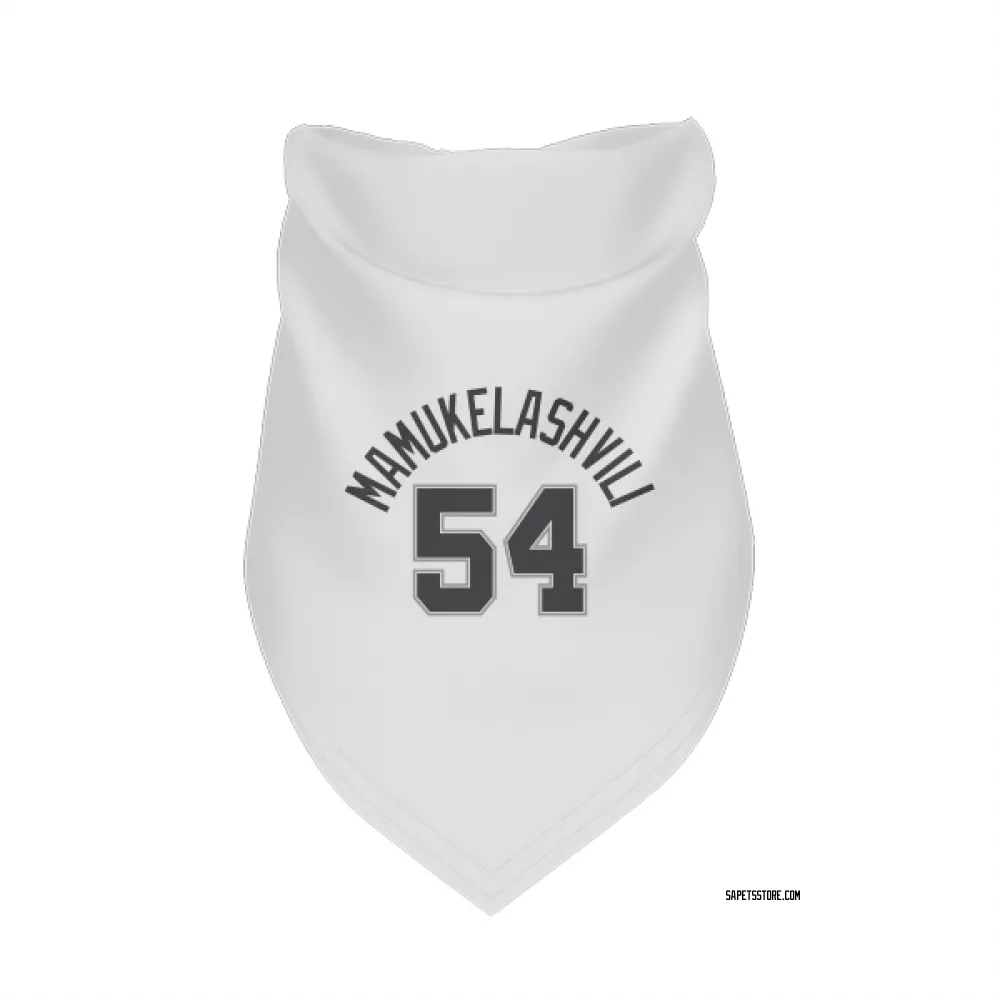 San Antonio Spurs Sandro Mamukelashvili White Pet Bandana for Dog & Cat