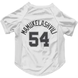 San Antonio Spurs Sandro Mamukelashvili White Pet Jersey for Dog & Cat